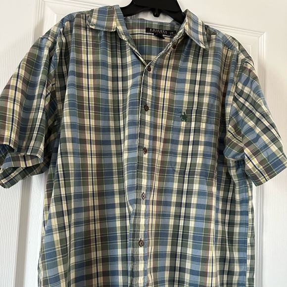Knights Sportswear Large Green Plaid Button Down - Picture 1 of 6